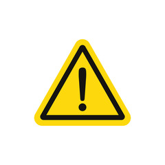 Danger yellow triangle. Caution. Alert. Warning caution icon. Vector