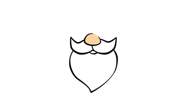 Santa's talking beard. Try on the beard of Santa Claus. Alpha channel