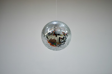disco ball on black background
