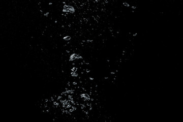 Water bubble on a black - obrazy, fototapety, plakaty