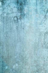 Old distressed blue wall background