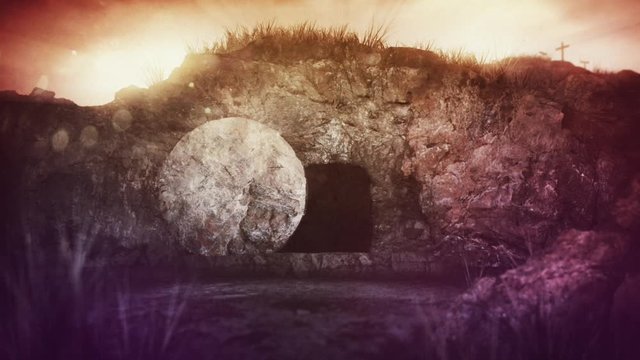 Jesus tomb animated background