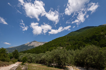 Mountains of the National Park of Abruzzo, Lazio and Molise.  Val Fondillo. Wonderful summer...