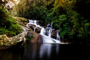 Fototapeta na wymiar Pedra Branca Waterfall, Paraty, Rio de Janeiro, Brazil.