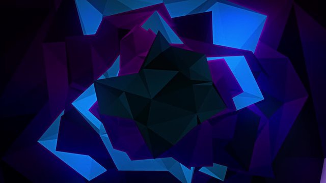 Pink blue vortex of geometric shapes, background
