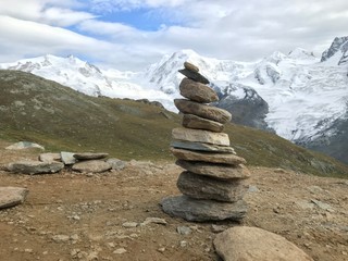 cairn in mountains