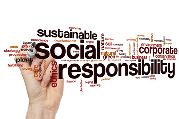 Social responsibility word cloud