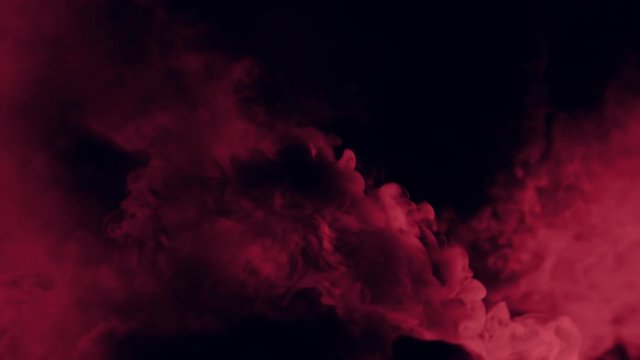 Slow motion, red smoke background
