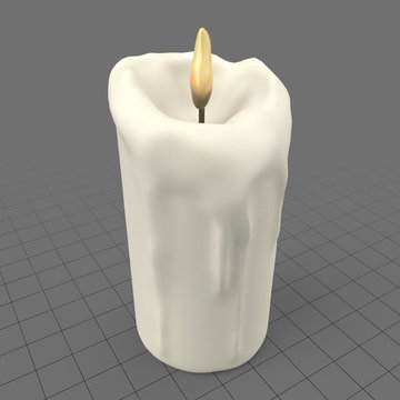Stylized lit candle