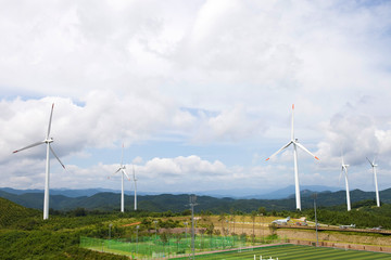 Yeongdeok Wind Farm in Yeongdeok-gun, South Korea.