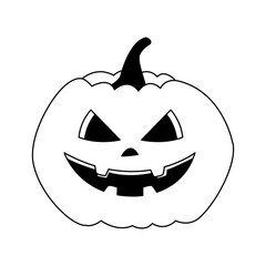 halloween pumpkin decorative isolated icon