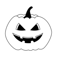 halloween pumpkin decorative isolated icon