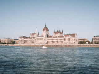 Fototapeta premium Parliament Building of Budapest, Capital of Hungary on a beautiful day