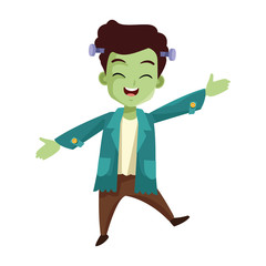 little boy with frankenstein costume character