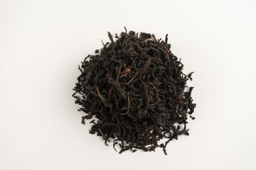 Fototapeta premium Many different types of black tea on a white background