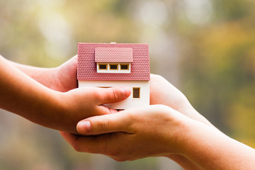 House for every child, little toy in the hands