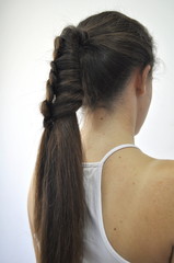 Fototapeta premium Hairstyle on long hair