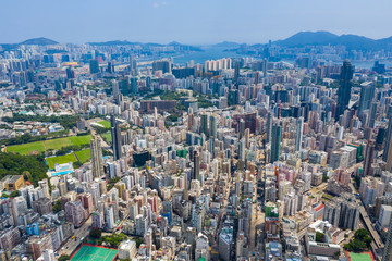 Naklejka premium Hong Kong city