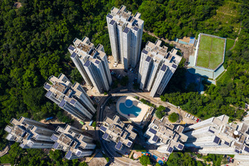  Aerial view of Hong Kong kowloon side