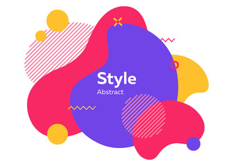 Fototapeta premium Geometric abstract shape. Dynamical colored forms and lines. Gradient abstract banners with flowing liquid shapes. Template for logo, flyer, presentation