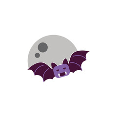 moon and bat trick or treat happy halloween