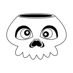 halloween head skull isolated icon