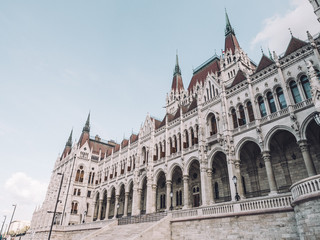 Fototapeta na wymiar Parliament of Budapest, Hungary on a sunny day