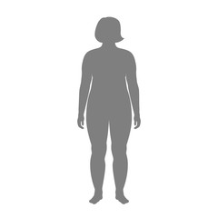 obese woman silhouette