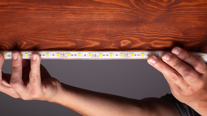 installation of led strip.mounting led coil