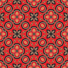 Abstract background seamless pattern. Carpet ethnic ornament. Vector illustration. Graphic design.