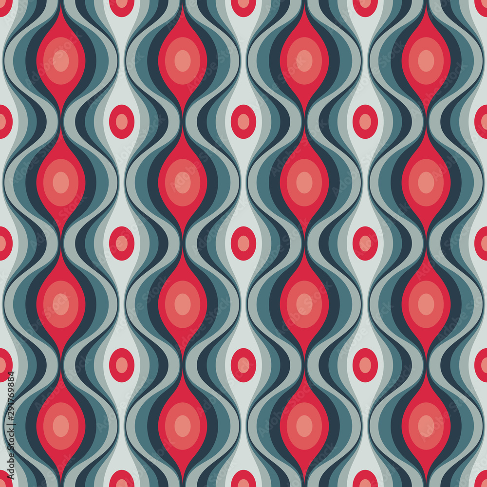 Poster mid-century modern art vector background. abstract geometric seamless pattern. decorative ornament i