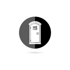 Public toilet icon. Flat sign for mobile concept and web design