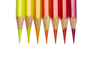 Multicolored pencils are the beginning of creativity