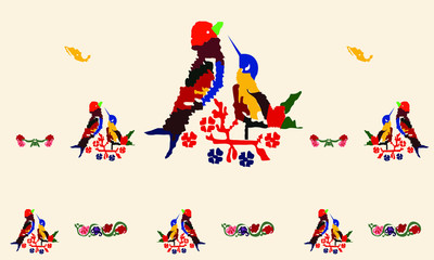 Bird texture vector
