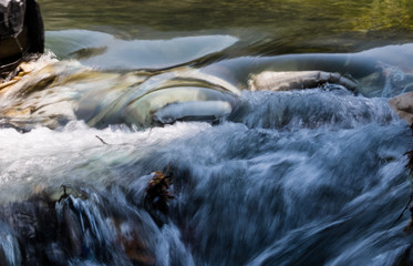 waterfall in the leaf of nature