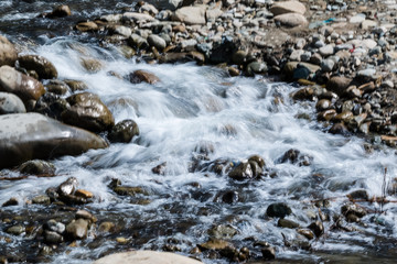 waterfall in the leaf of nature