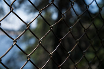 Fototapeta premium chain link fence