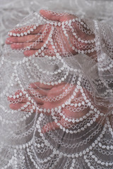 texture, background, pattern. white lace fabric. This wonderful lace is perfect for your design, wedding jewelry, This lace has a beautiful rich texture and feels to it.