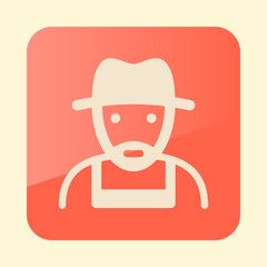 Farmers flat vector icon