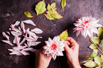 DIY making realistic flowers from foam material