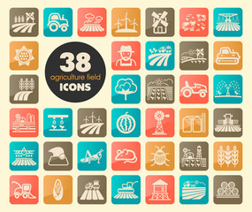 Farm Field icon. Agriculture sign