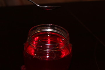 Preparation of raspberry jelly. Raspberry compote. Vitamin drink