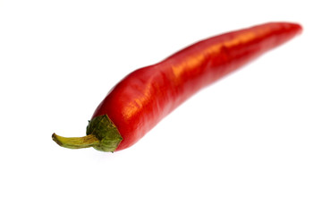 A red hot chili peppers with white background