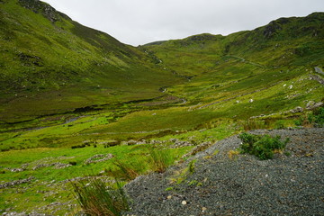 Irish valley in the Wild Atlantic Way, Donegal, Ireland