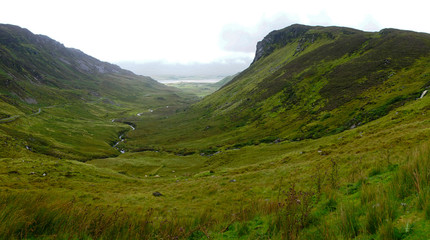 Obraz premium Irish valley in the Wild Atlantic Way, Donegal, Ireland