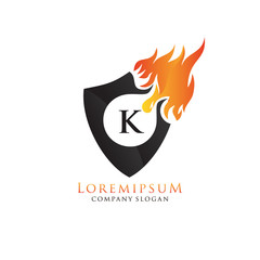 Fire Protection K Shield Logo