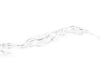 Water splash wave on white background