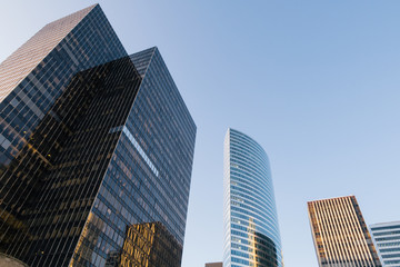 Fototapeta na wymiar La Defense Business Towers, Financial District, Paris, France.