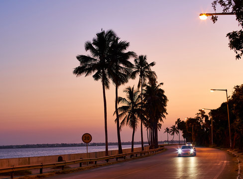 Waterfront of Maputo at sunset, Mozambique