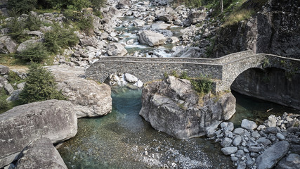 bridge over swiss canyon aerial